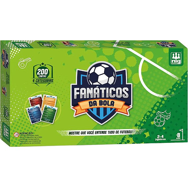 Jogo Fanáticos da Bola - 200 Cartas - Nig Brinquedos