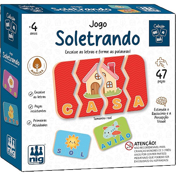 Jogo Educativo Be-a-Bá Soletrando - Nig Brinquedos
