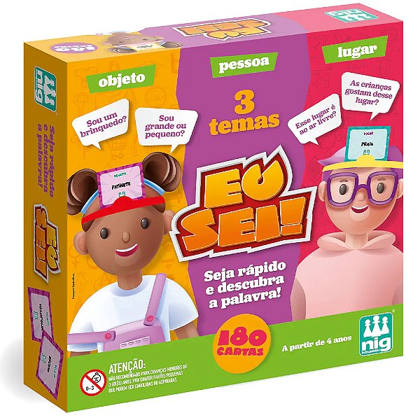 Jogo Eu Sei - 180 Cartas - Nig Brinquedos
