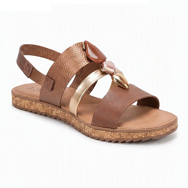 Sandália Feminina Floather Itália - Bronze - Modare Ultraconforto