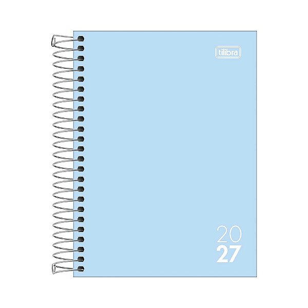 Agenda Espiral Diária Zip Colors 2027 - Azul - Tilibra