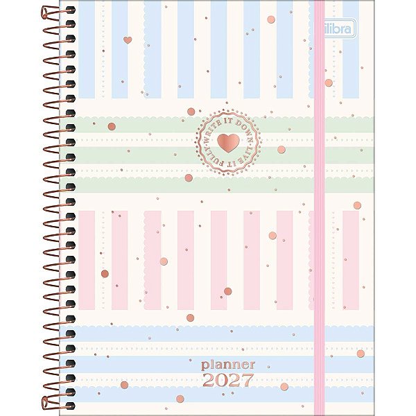 Agenda Planner Espiral Soho 2027 - Color Lines - Tilibra