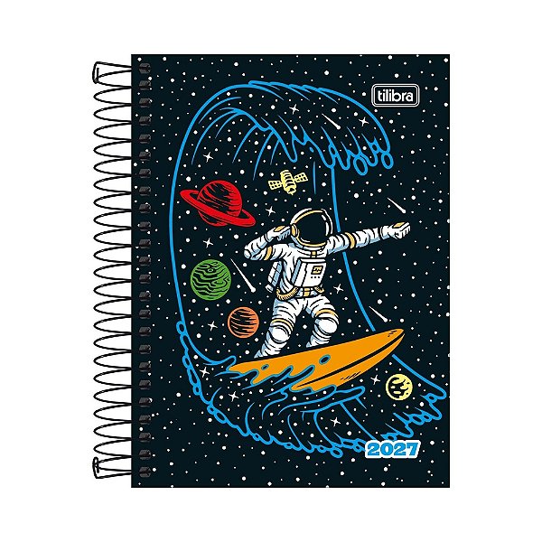 Agenda Espiral Diária Spice Masculina 2027 - Astronauta - Tilibra