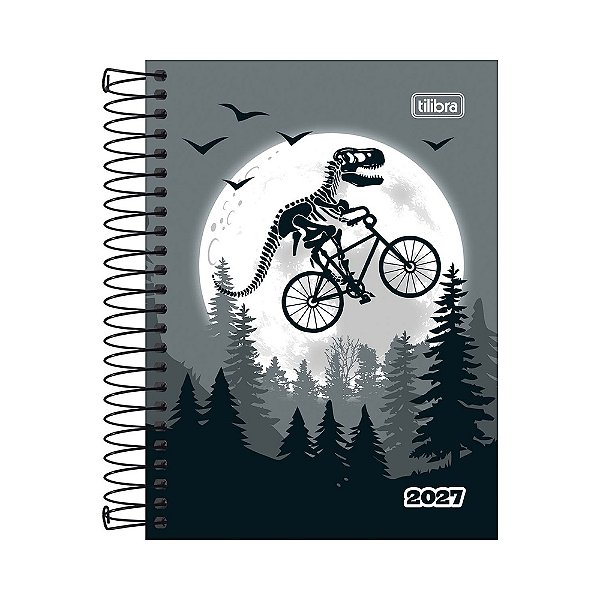 Agenda Espiral Diária Spice Masculina 2027 - Dino - Tilibra