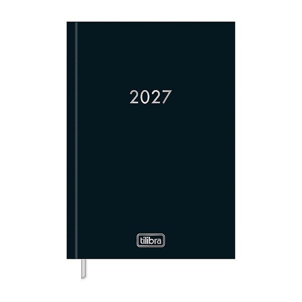 Agenda Executiva Costurada Diária Napoli 2027 - Preto - Tilibra