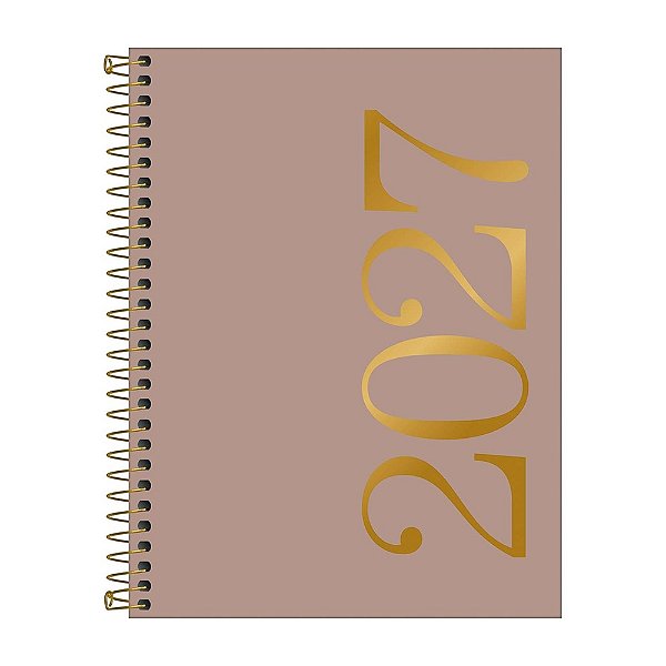 Agenda Executiva Vanilla Diária 2027 - Nude - Tilibra