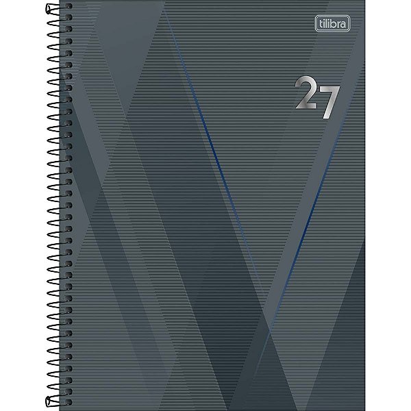 Agenda Espiral Executiva Spot 2027 - Grande - Cinza - Tilibra