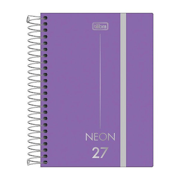 Agenda Espiral Diária Neon 2027 - Roxo - Tilibra