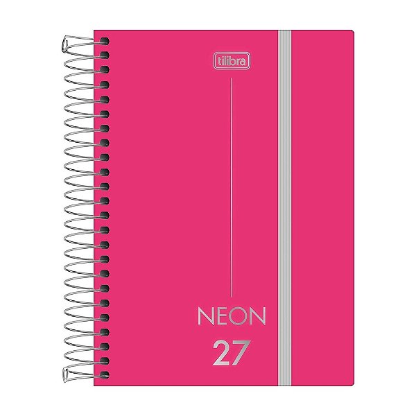 Agenda Espiral Diária Neon 2027 - Rosa - Tilibra
