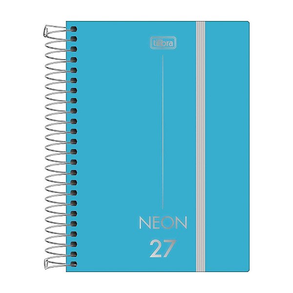 Agenda Espiral Diária Neon 2027 - Azul - Tilibra