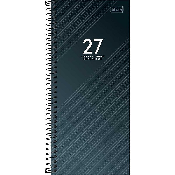 Agenda Espiral Diária Comercial Ideale 2027 - Cinza - Tilibra