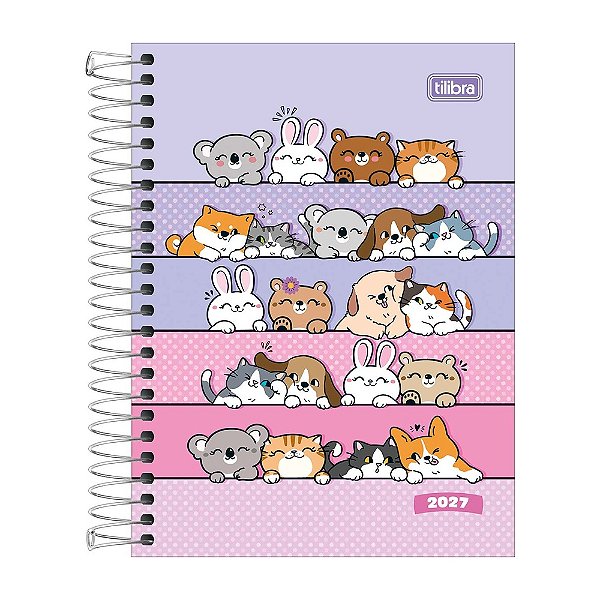 Agenda Diária Pepper Feminina 2027 - Pets - Tilibra