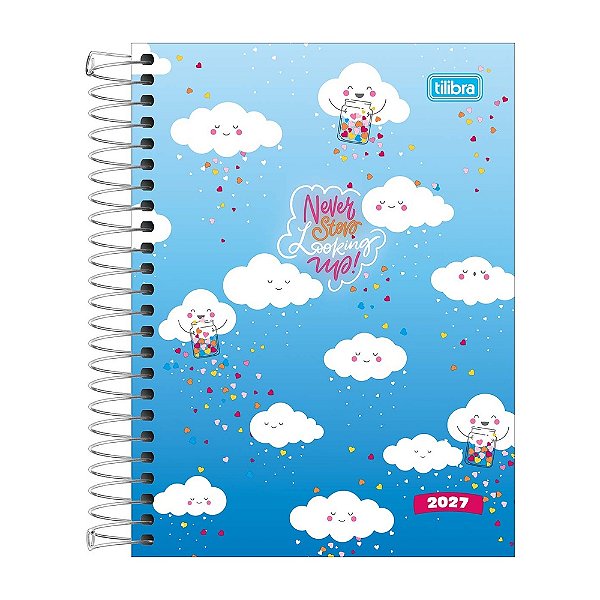 Agenda Diária Pepper Feminina 2027 - Nuvens - Tilibra