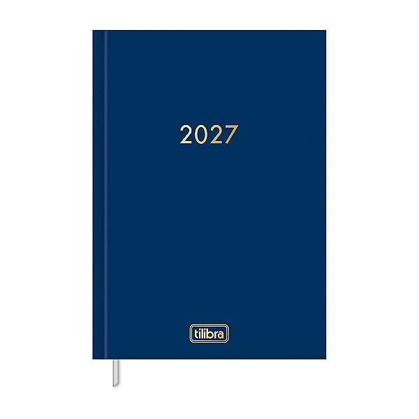 Agenda Executiva Costurada Diária Napoli 2027 - Azul - Tilibra