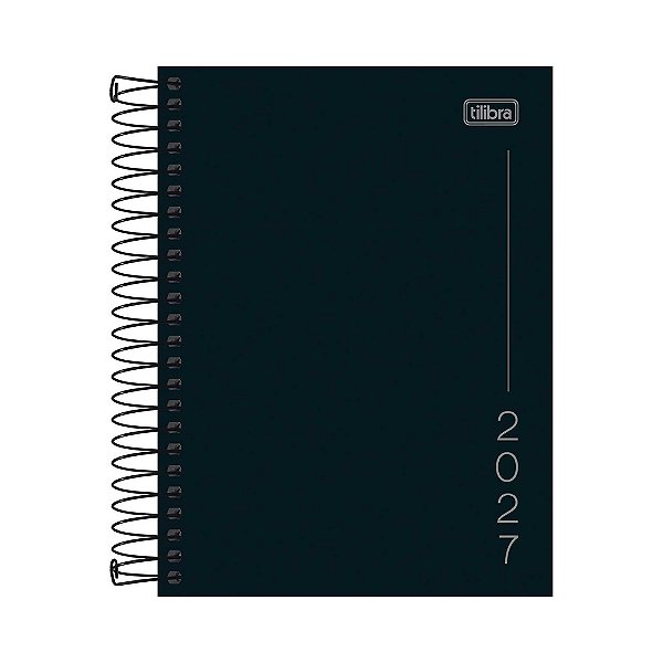 Agenda Diária Pepper Espiral 2027 - Preto - Tilibra