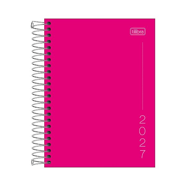 Agenda Diária Pepper Espiral 2027 - Rosa - Tilibra