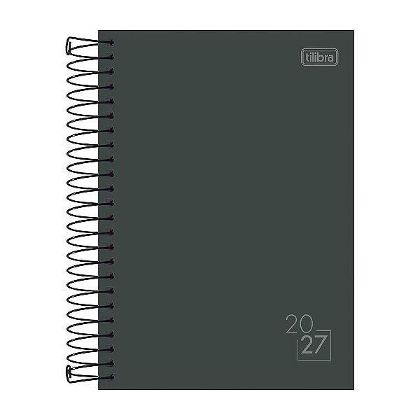 Agenda Espiral Diária Spice 2027 - Cinza - Tilibra