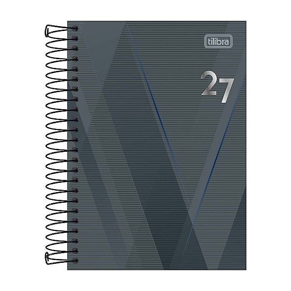 Agenda Executiva Espiral Diária Spot 2027 - Cinza - Tilibra