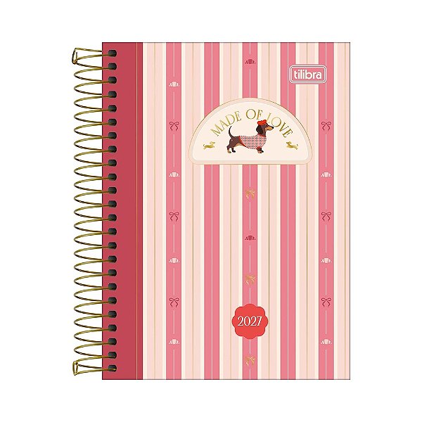Agenda Espiral Diária Brownie 2027 - Love - Tilibra