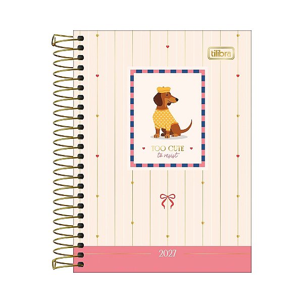 Agenda Espiral Diária Brownie 2027 - Cute - Tilibra