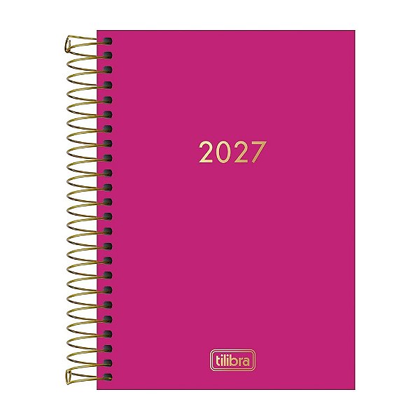 Agenda Diária Napoli Espiral 2027 - Rosa - Tilibra