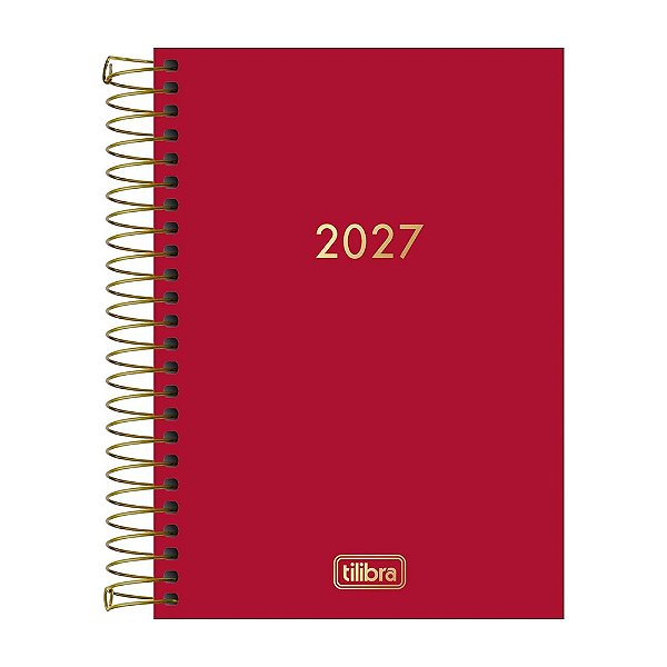 Agenda Diária Napoli Espiral 2027 - Vermelha - Tilibra