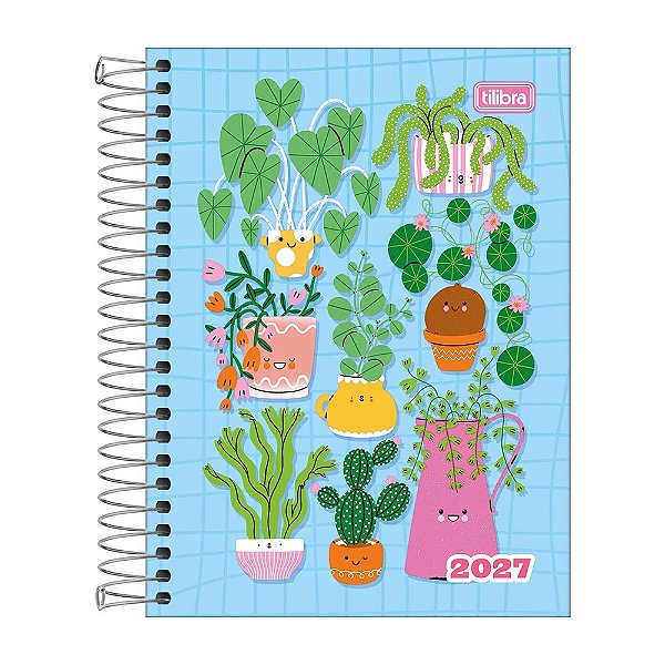 Agenda Espiral Diária Spice Feminina 2027 - Plants - Tilibra