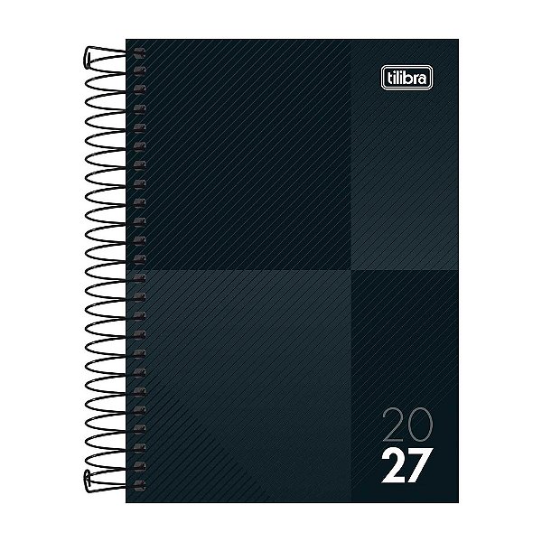 Agenda Espiral Diária Zip 2027 - Preto - Tilibra