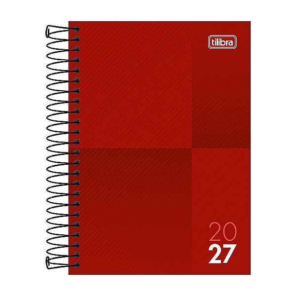 Agenda Espiral Diária Zip 2027 - Vermelha - Tilibra