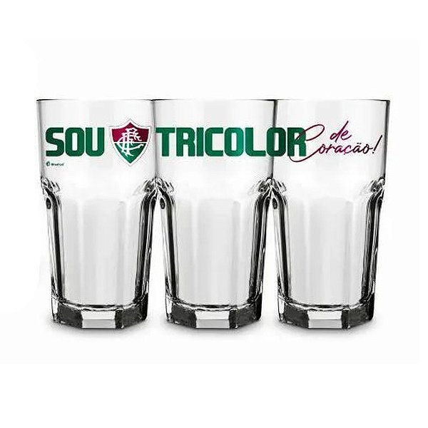 Copo de Vidro Bristol Fluminense - 520ml - Brasfoot
