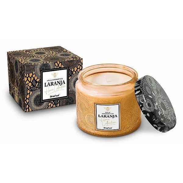 Vela Aromática Home Collection Florence 110gr - Laranja - Brasfoot