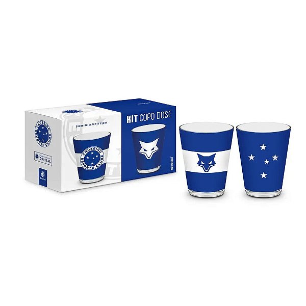 Jogo de Copos de Dose 2 Peças 55ml - Cruzeiro - Brasfoot