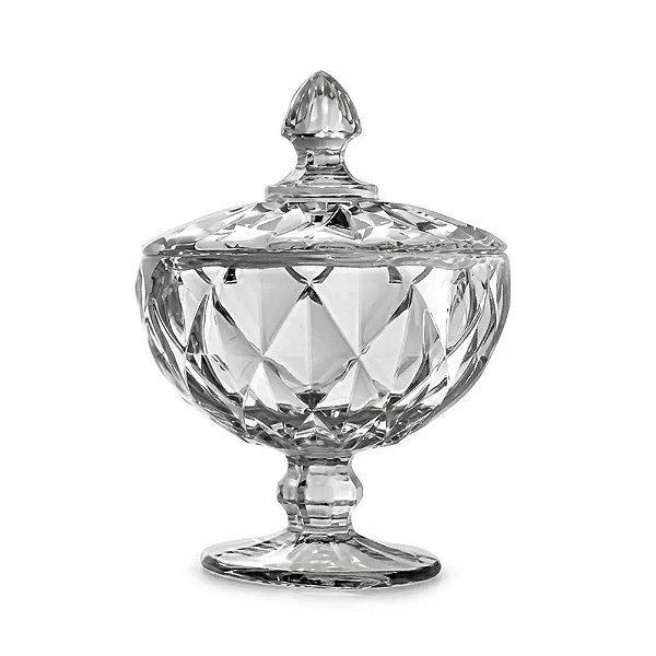 Potiche Clássica de Vidro com Pé - 17cm - L'Hermitage
