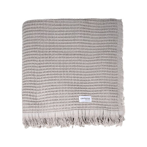 Manta Decorativa Comfort Piquet - Capuccino - Cavhome