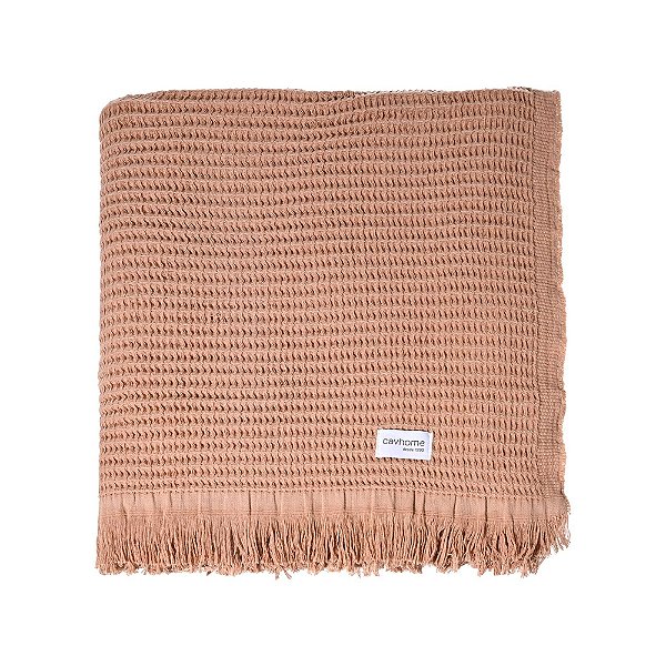 Manta Decorativa Comfort Piquet - Cacau - Cavhome