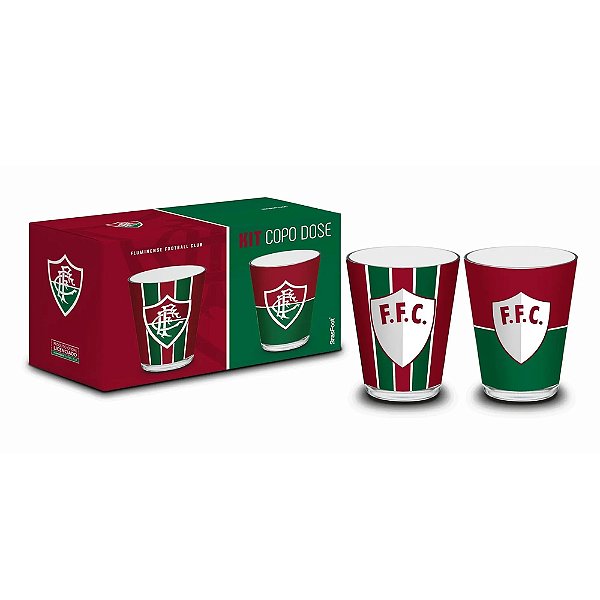 Jogo de Copos de Dose 2 Peças 55ml - Fluminense - Brasfoot