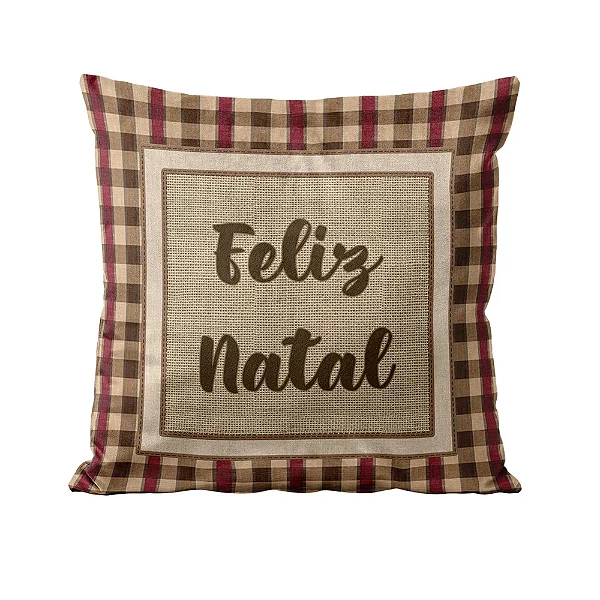 Almofada Natalina - Feliz Natal 445608 - 43x43cm - Belchior