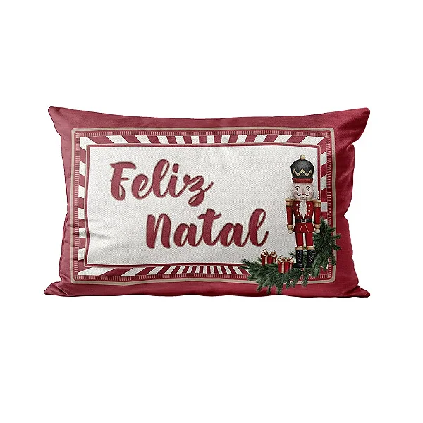 Almofada Natalina - Feliz Natal 345635 - 35x55cm - Belchior