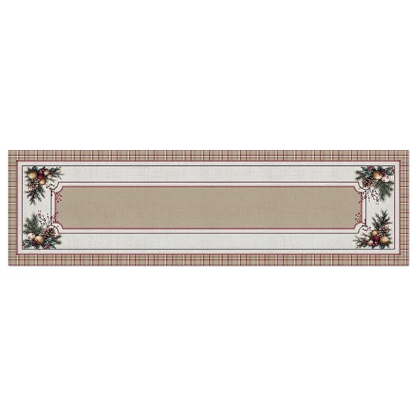 Trilho de Mesa Natalino - Pinhas - 42cm x 1,41m - Belchior