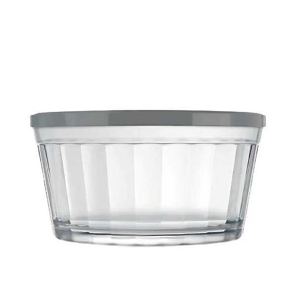 Pote Copo Americano com Tampa - 600 ml - Cinza - Nadir