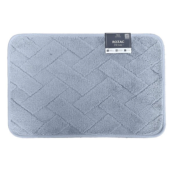 Tapete Tijolinho Conforto Antiderrapante - 38cmX58cm - Azul - Rozac