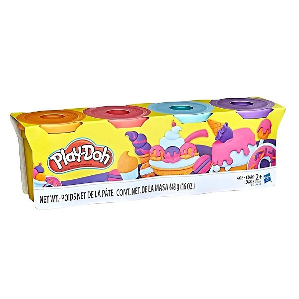 Conjunto de Massinhas Play-Doh 4 Potes - Hasbro