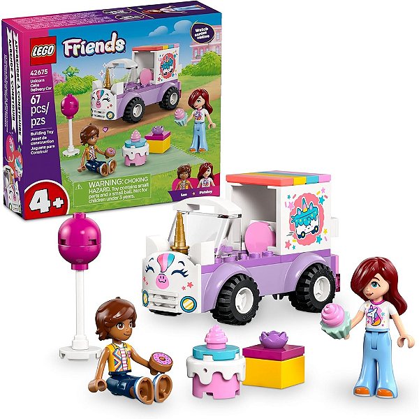 Lego Friends Carro Unicórnio Entrega de Bolos 67 Peças - Lego