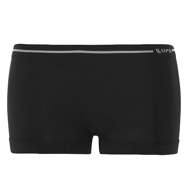 Calcinha Boxer Sem Costura Loba Clássica - Preto - Lupo