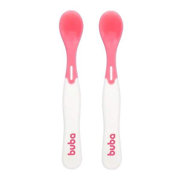 Kit Colher Termossensível Rosa - 2 peças - Buba