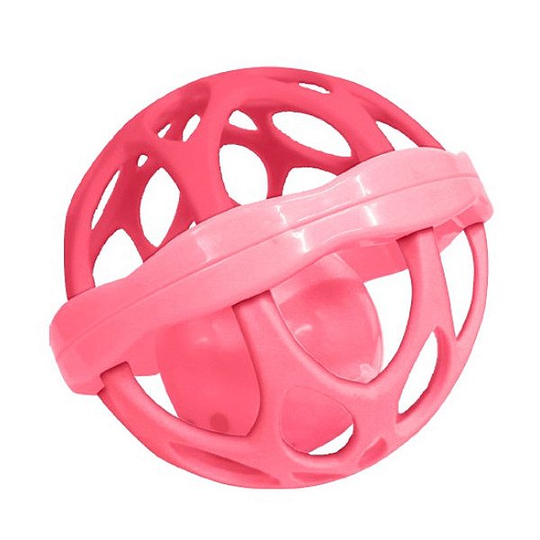 Chocalho Bola Macia - Rosa - Pais & Filhos