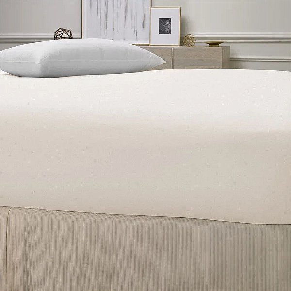 Lençol Com Elástico Malha Casal - Pérola - Vivaldi