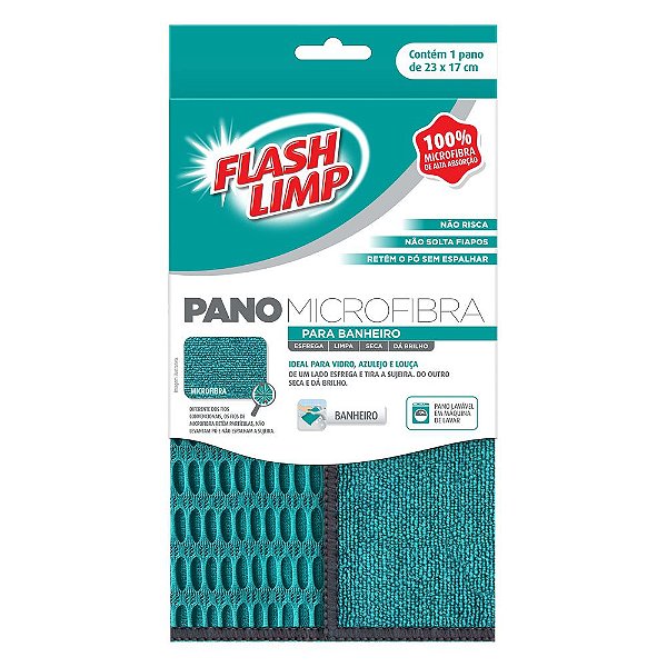 Pano Microfibra para Banheiro - Flash Limp