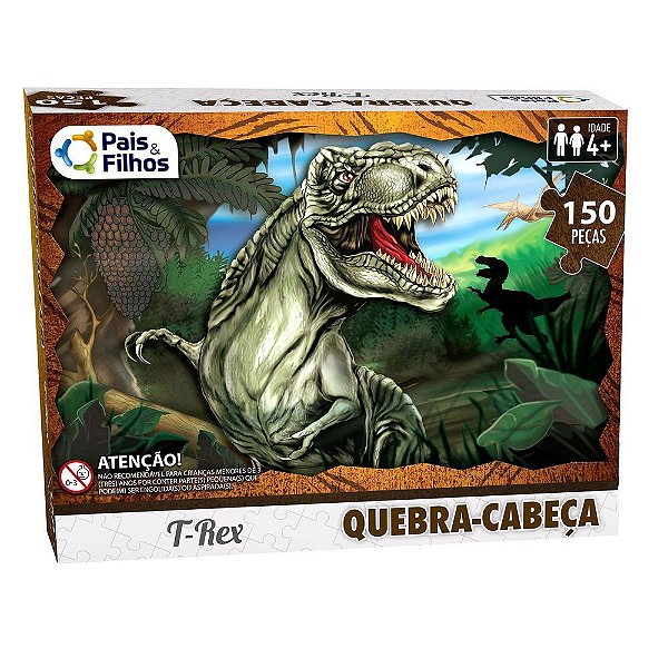 Quebra Cabeça Tiranossauro Rex - 150 Peças - Pais e Filhos
