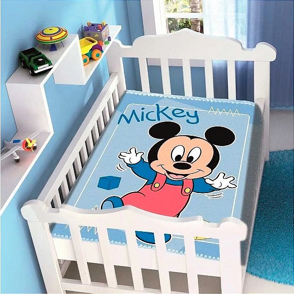 Cobertor Raschel Plus Disney Baby - Mickey II - Jolitex